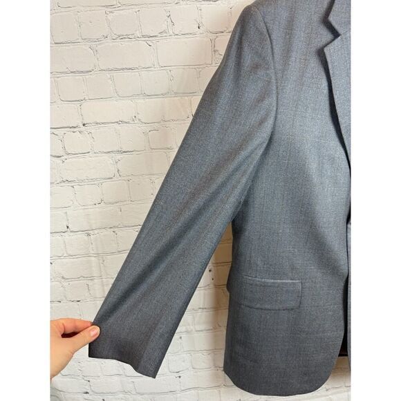 OSCAR DE LA RENTA gray silk wool mens suit jacket blazer 40R NWOT - Picture 4 of 10